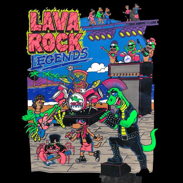 Gecko Hawaii Lava Rock Legends Black Tee - Gecko X Nazar
