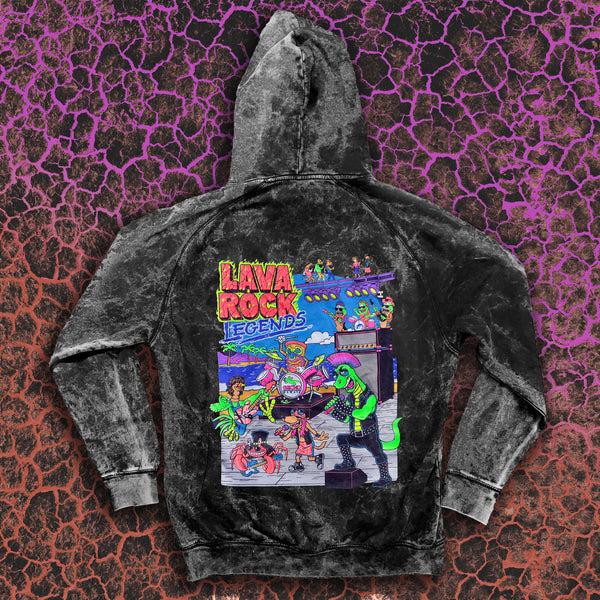 gecko hawaii Lava Rock Legends - Nazar x Gecko 5 - Black Acid Wash Hoodie