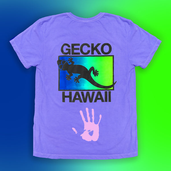 gecko hawaii Neon Drift - Tidal Twist Purple HyperFlash Tee gecko hawaii Neon Drift - Tidal Twist Purple HyperFlash Tee