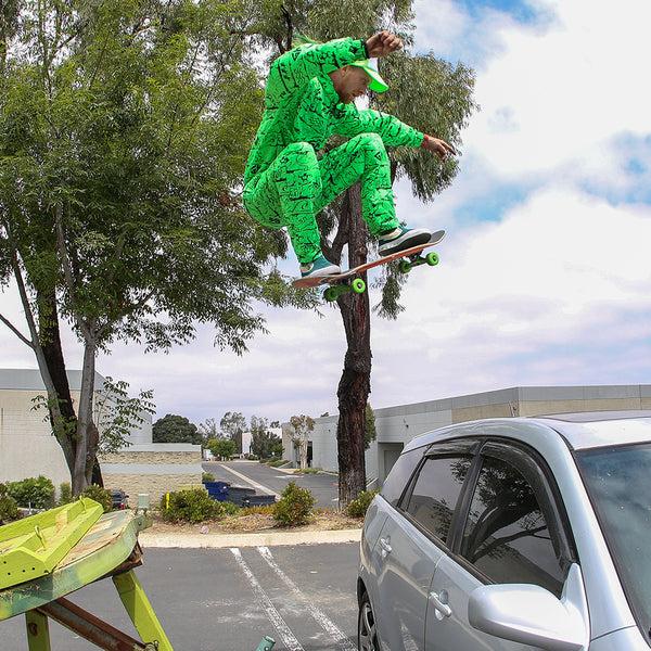 Gecko Hawaii Neon Green Gecko Wall '90's Beach Pants