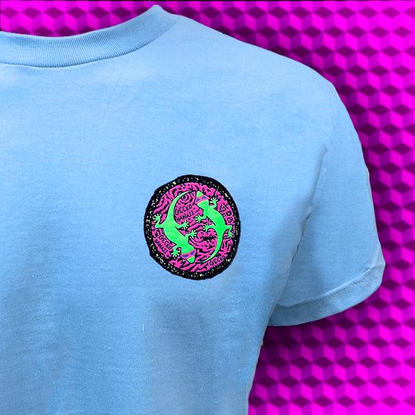 Gecko Hawaii Original Party Animal: 1980's Soft Blue Tee