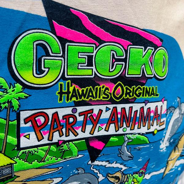 Gecko Hawaii Original Party Animal - Gecko X Nazar Natural Off-White Beefy Tee