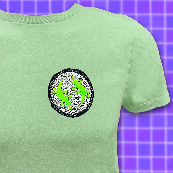 Gecko Hawaii Pop-Up Pool Party: Green-to-Yellow Hyper Tee