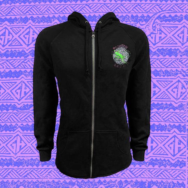 Gecko Hawaii Primitive Gecko Hoodie - Womens Premium Zip