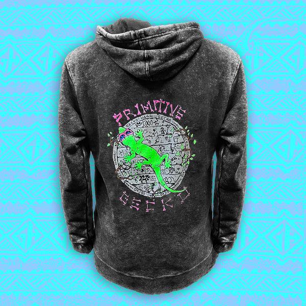 Gecko Hawaii Primitive Gecko Stone Acid Premium Hoodie