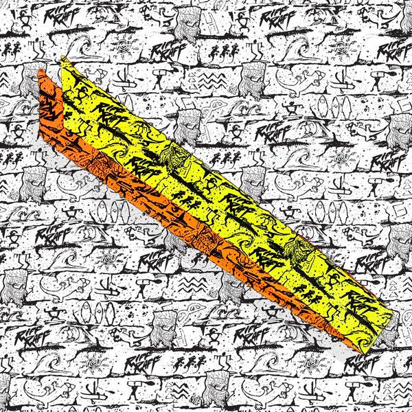 Gecko Hawaii RiFF RaFF X Gecko Reversible Headband "YELLOW SHOCK/ORANGE SHOCK"