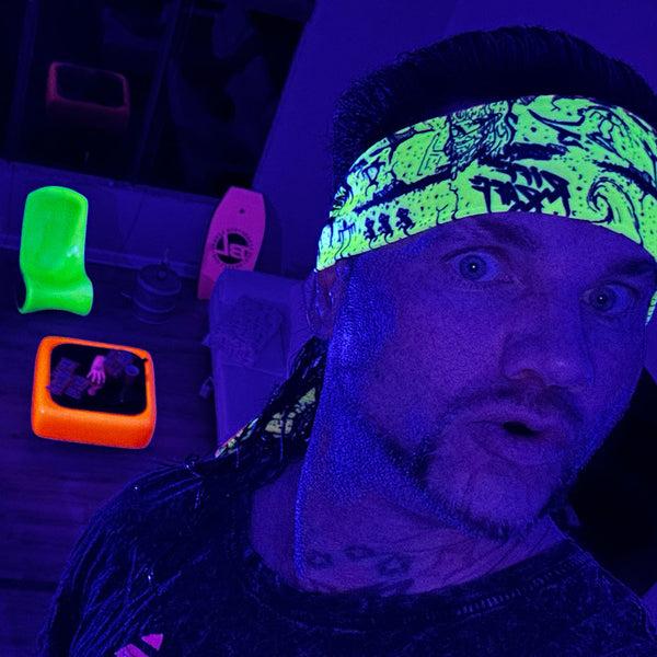 gecko hawaii RiFF RaFF x Gecko Reversible Headband "YELLOW SHOCK/ORANGE SHOCK"