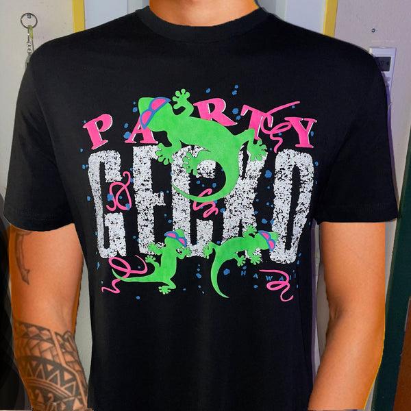 Gecko Hawaii SECRET Reflective Black 1989 Party Gecko Short Sleeve