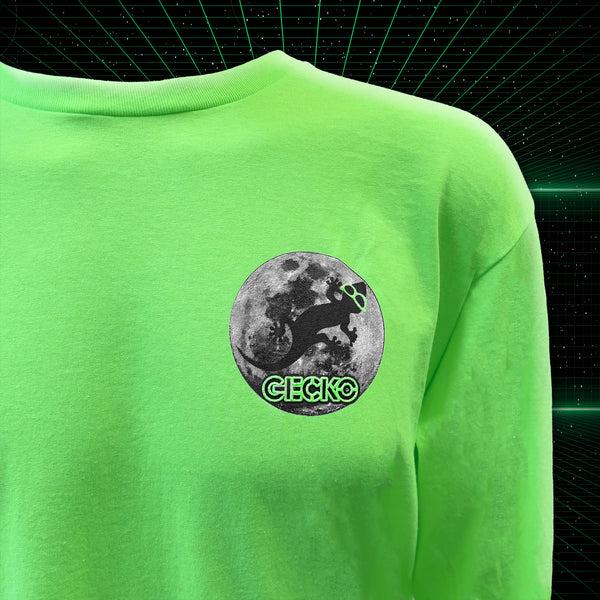 Gecko Hawaii SECRET Super Moon Neon Green Long Sleeve Tee