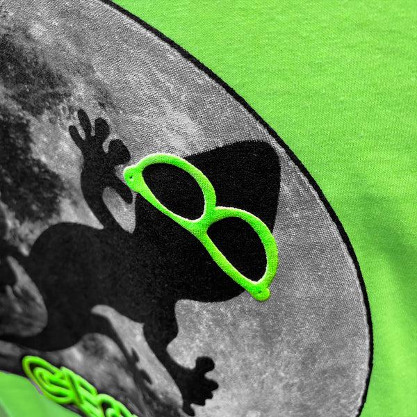 Gecko Hawaii SECRET Super Moon Neon Green Long Sleeve Tee
