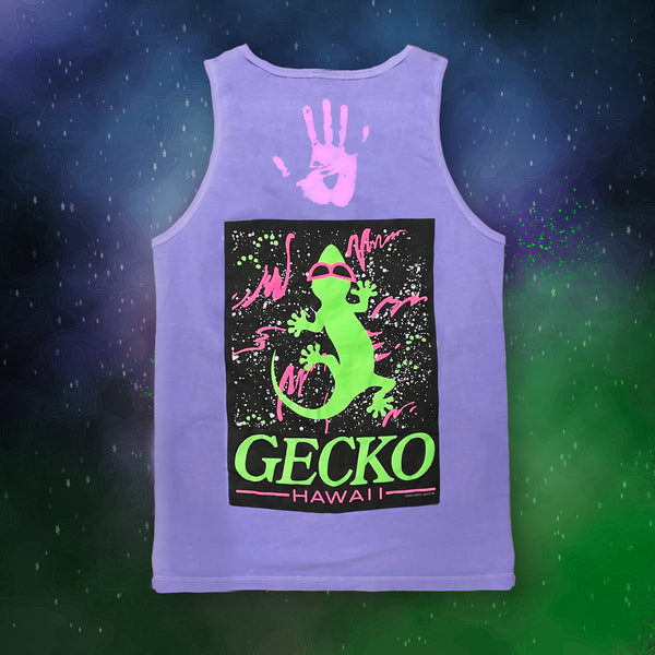 gecko hawaii Space Gecko - HyperFlash Color Change Tank Top Purple