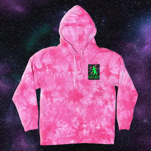 Gecko Hawaii Space Gecko Pink Tie Dye Premium Fleece Combo