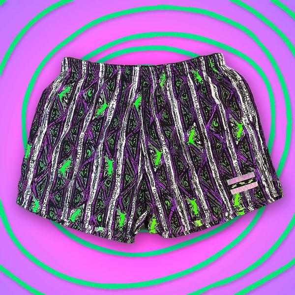gecko hawaii The Iconic Gecko Purple Stripe Volley Shorts