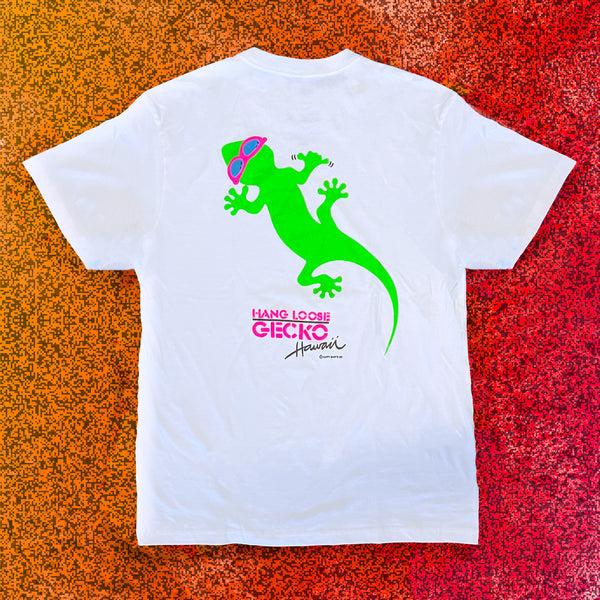 gecko hawaii The Original 1985 Hang Loose Gecko White Tee - Re-Issue 2