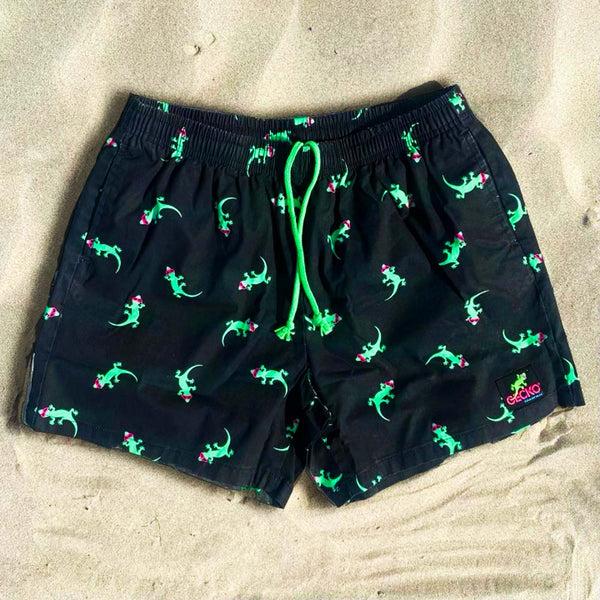 gecko hawaii The "Original Gecko" OG Cotton Shorts Black