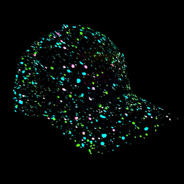 Gecko Hawaii The Retro Rope - Glow-In-The-Dark Splatter Black Hat (LIMITED)