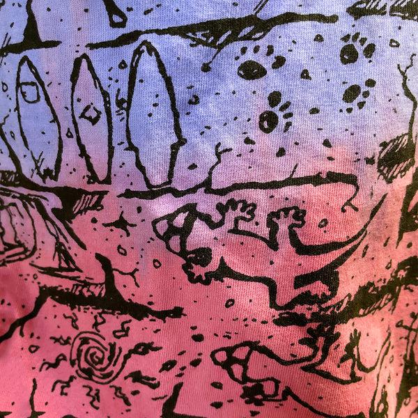 Gecko Hawaii Wall Tie-Dye Purple Candy/Pink Cherry Split