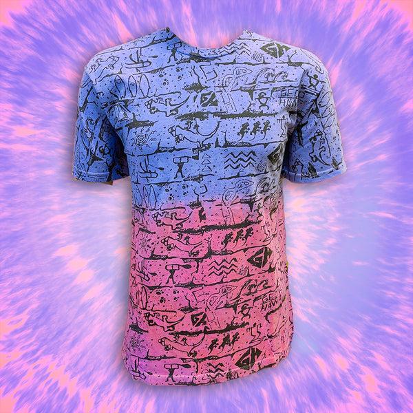 gecko hawaii Wall Tie-Dye Purple Candy/Pink Cherry Split