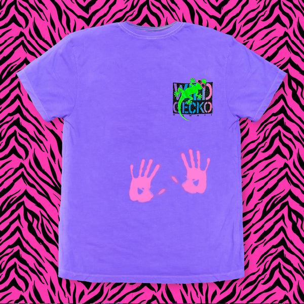 Gecko Hawaii Wild Gecko 1990 - Hyper Flash Color Change Purple To Pink T-Shirt