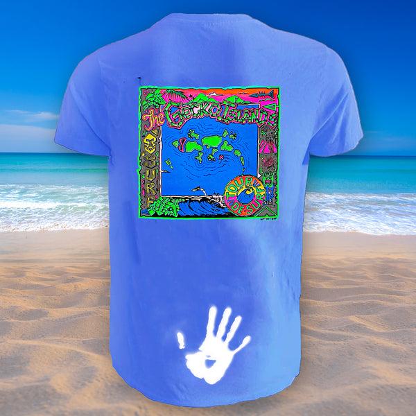 gecko hawaii Wild Gecko Islands - Hyper Flash Color Change Blue to White T-Shirt