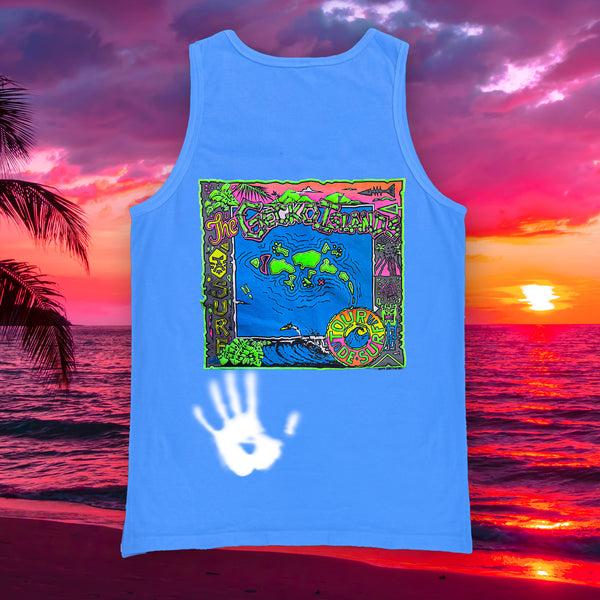 gecko hawaii Wild Gecko Islands - Hyper Flash Color Change Tank Top