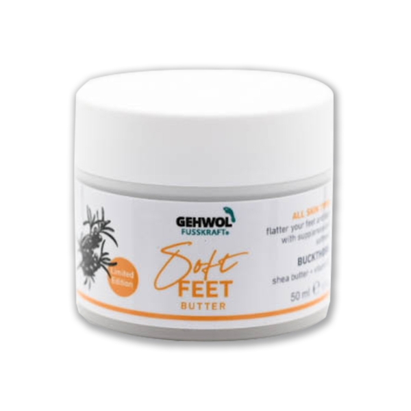 gehwol Home Our Products FUSSKRAFT Limited Edition SOFT FEET butter with sea buckthorn