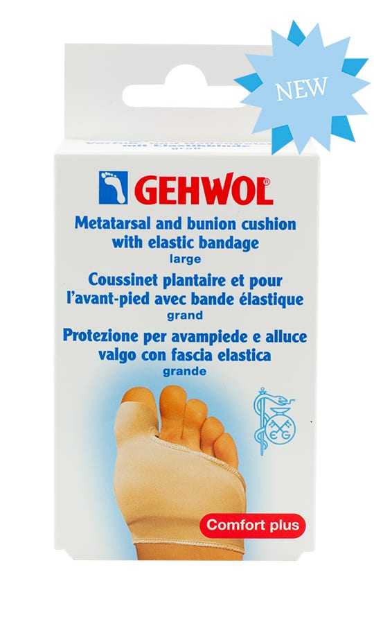 gehwol Home Our Products Polymers Plasters and protective Pads Metatarsal and bunion cushion with elastic bandage
