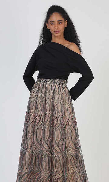 Geisha Designs Alena Delicate Embroidered Skirt