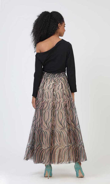 Geisha Designs Alena Delicate Embroidered Skirt