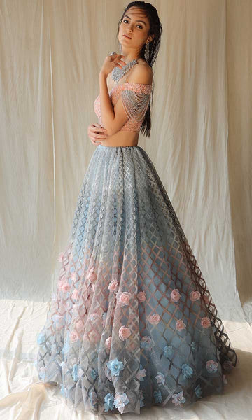 geisha designs Ariel Floral Lehenga Set