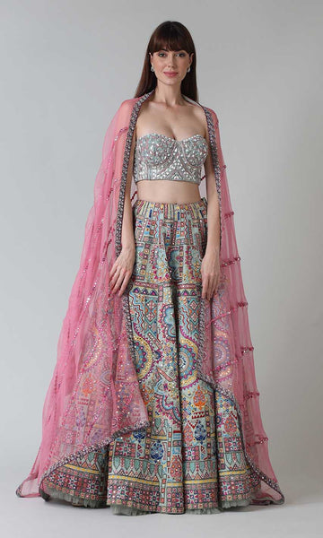 Geisha Designs Asma Lehenga Set