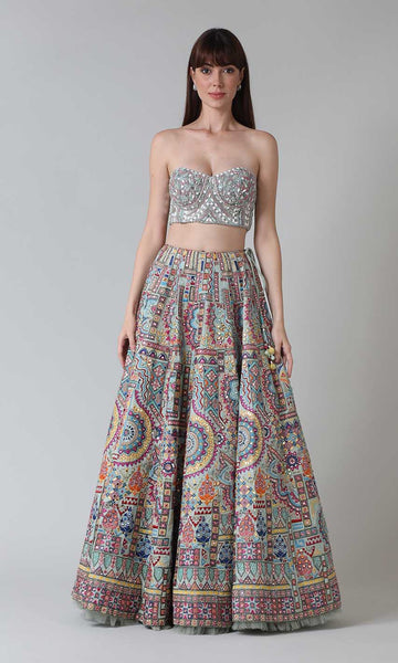 Geisha Designs Asma Lehenga Set