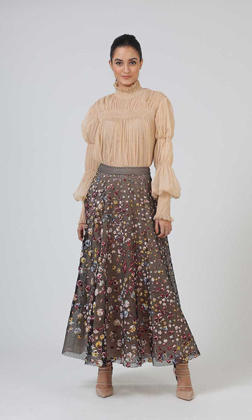 Geisha Designs Beige Ruched Top