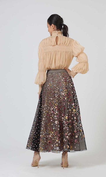 Geisha Designs Beige Ruched Top