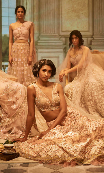 Geisha Designs Bella Rouge Pink Lehenga