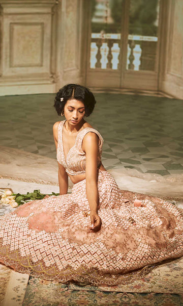 geisha designs Bella Rouge Pink Lehenga