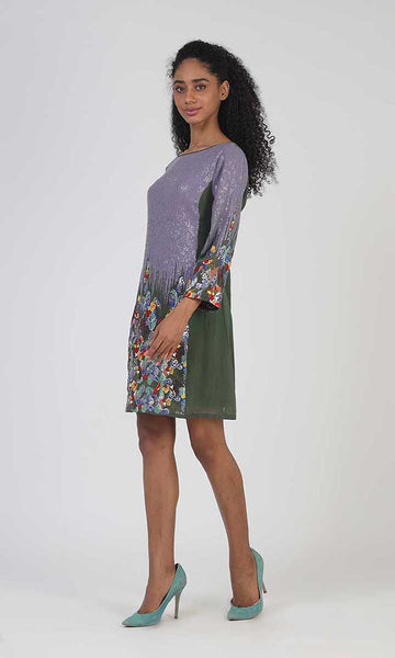 Geisha Designs Cacti Garden Sequin Shift Dress