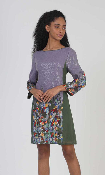 Geisha Designs Cacti Garden Sequin Shift Dress