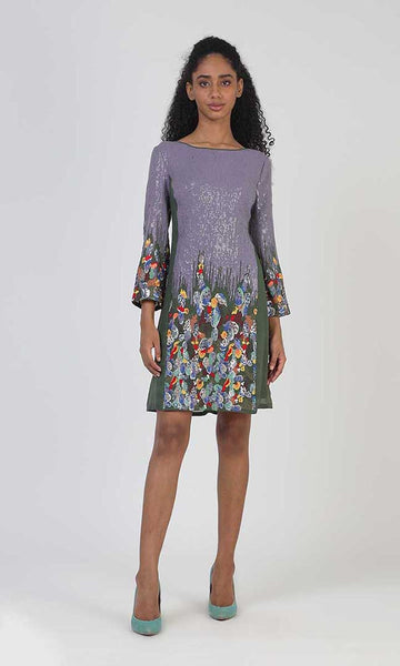 geisha designs Cacti Garden Sequin Shift Dress