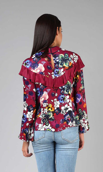 Geisha Designs Caroline Ruffle Top