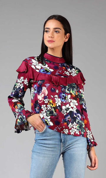 geisha designs Caroline Ruffle Top