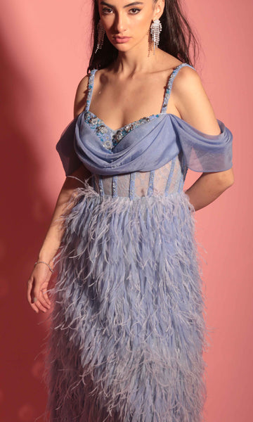 Geisha Designs Chrishell Feather Dress