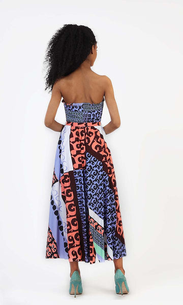 Geisha Designs Colourblock Off Shoulder Dress