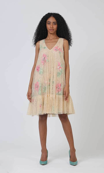 geisha designs Cora Sequin A-Line Dress