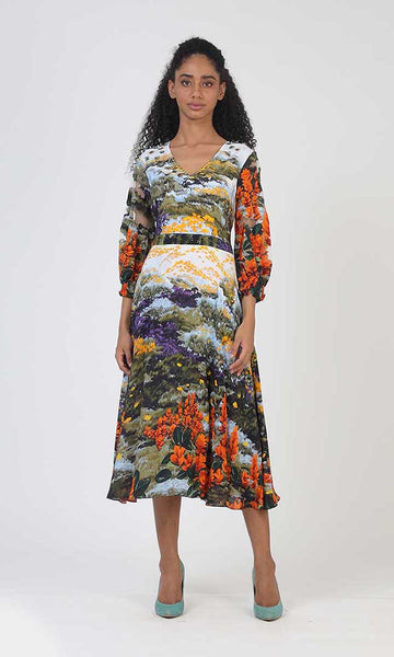 geisha designs Dark Meadown Midi