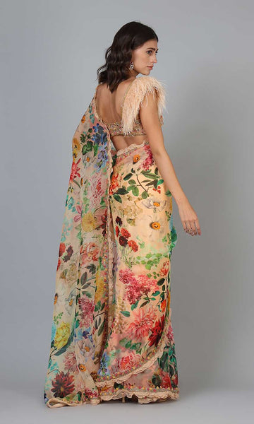 Geisha Designs Delia Floral Saree
