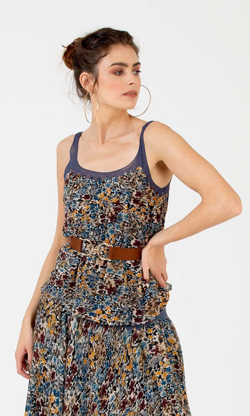 geisha designs Ditsy Textured Top