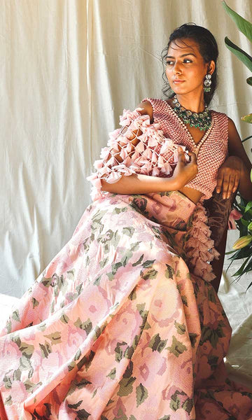 Geisha Designs Dusty Rose Athena Lehenga Set