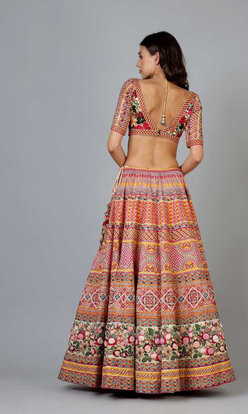 Geisha Designs Elena Floral Lehenga Set