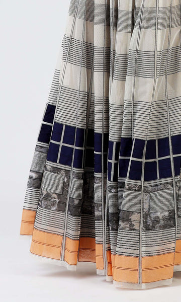 Geisha Designs Embroidered Stripes Skirt